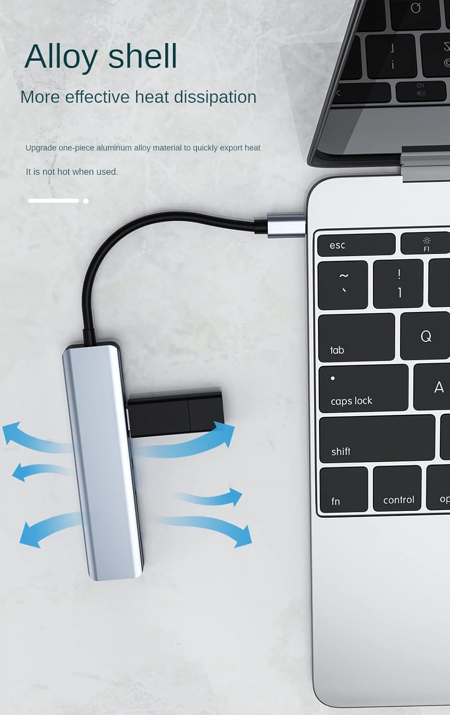 XIHAMA USB Hub OTG Type C 7 in 1 Hub 4K HDMI USB2.0 5Gbps USB3.0 Micro SD/TF Card Reader 100w PD Fast Charging Hub Hub USB Type C Support OTG Technology