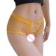 thumbnail image 4 of Gibobby Lencería sexy para mujer Bragas de mujer Calzoncillos de cintura media sexy Figura Diseño de red Ropa interior hueca Lencería de alta elasticidad(Amarillo M), 4 of 5