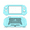 blue-green, variant on HHX Switch Lite Case Protective Case for Nintendo Switch Lite, Case Compatible with Nintendo Switch Lite Hand Grip Case with Detachable TPU+Built-in PC Screen Protector