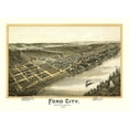 thumbnail image 2 of Fowler 18x14 Black Ornate Wood Framed with Double Matting Museum Art Print Titled - Ford City Pennsylvania - Fowler 1896, 2 of 4