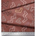 thumbnail image 2 of Soimoi Brown Cotton Voile Fabric Alphabet Text Fabric Prints By Yard 56 Inch Wide, 2 of 3