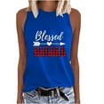 thumbnail image 1 of Birdeem Mode Femmes Imprimé Col Rond Sans Manches Tunique Tee Tops, 1 of 5