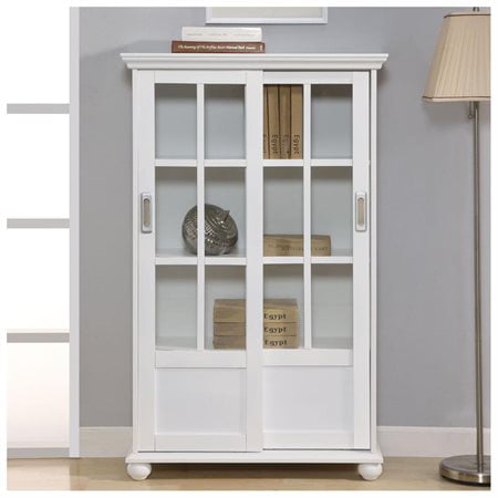 Altra 9448096 Bookcase With Sliding, How To Make A Bookcase With Glass Doors