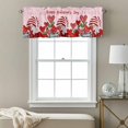 thumbnail image 3 of Valentines Kitchen Curtain Valances for Windows Farmhouse Short Curtains, Red Love Heart Botanical Gnomes Pink Rod Pocket Valance Curtain for Bedroom Cafe Living Room, 3 of 8