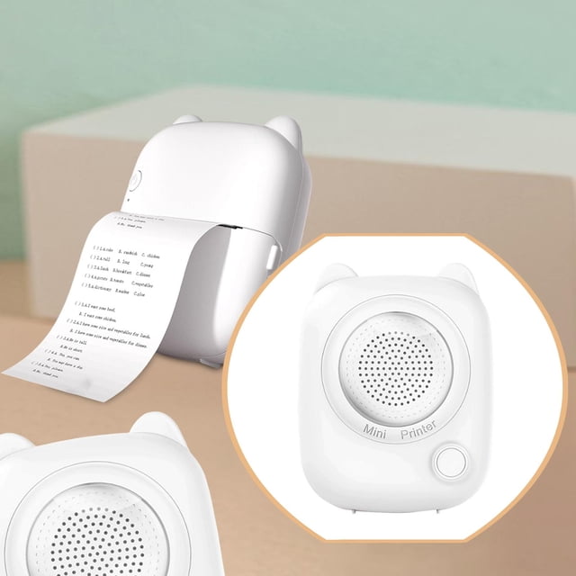 Ethern Mini Printer Instant Print Creative for Children Voice Control Photo Printer for