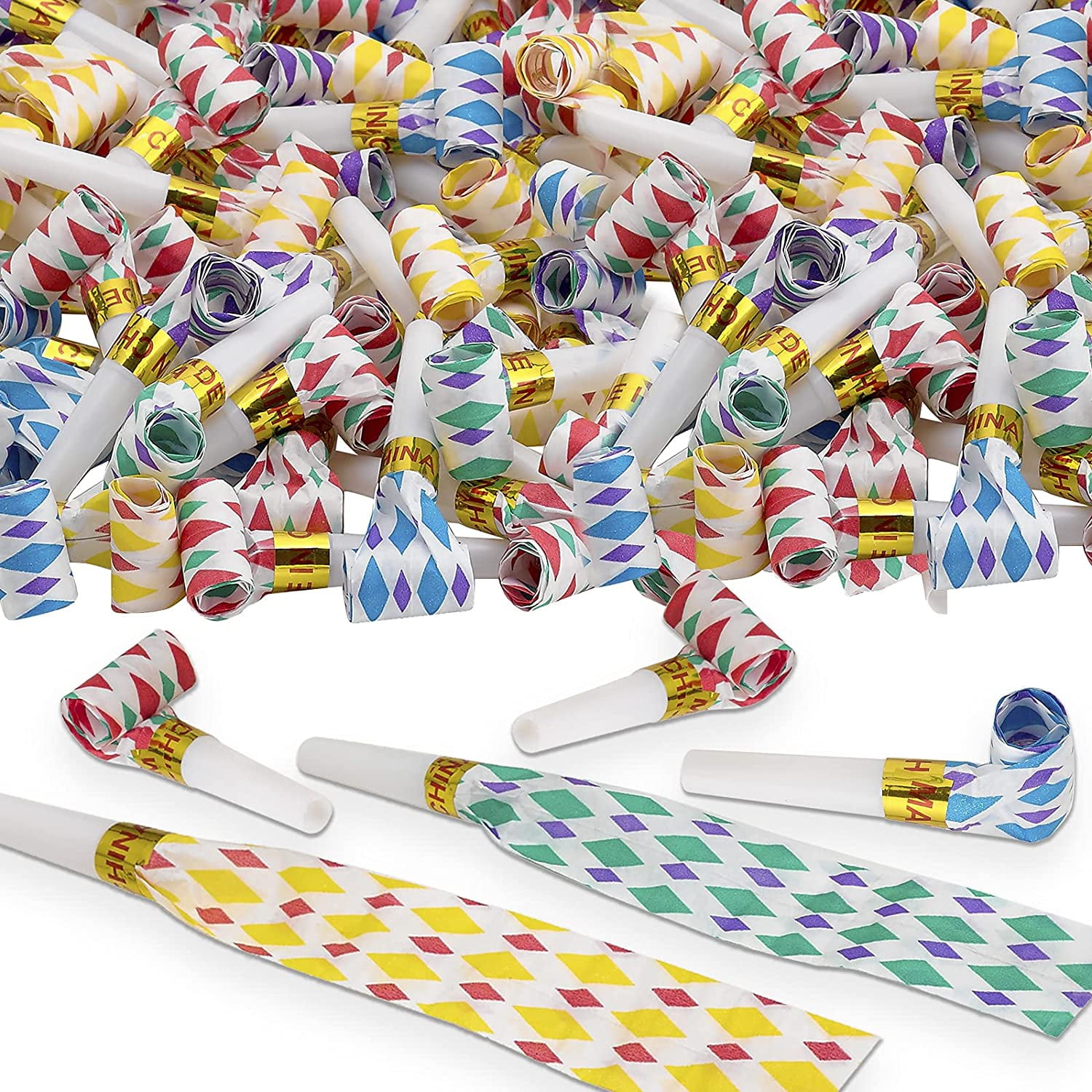 Kicko Party BlowOuts 144 Pack 11 inches Assorted Musical Blow Out