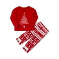 thumbnail image 6 of GRNSHTS Christmas Pajamas for Family, Matching Family Xmas PJs Sets Christmas Tree Printed Long Sleeve Top and Pants Sleepwear (Red,Mom/S), 6 of 9