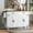 White A, variant on Chords Attic 53.7"W Farmhouse Rolling Kitchen Island with Sliding Barn Doors, Mobile Kitchen Islands with Drop Leaf and Power Outlet, Rustic Kitchen Storage Cart with Spice Rack for Dining Room