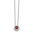 thumbnail image 1 of Collier Pierre de Naissance en Acier Inoxydable Poli CZ 20 Po, 1 of 3