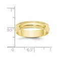 thumbnail image 4 of Auriga Fine Jewelry 10K Yellow Gold 5mm Lightweight Milgrain Half Round Wedding Band for Women Size- 14, 4 of 6