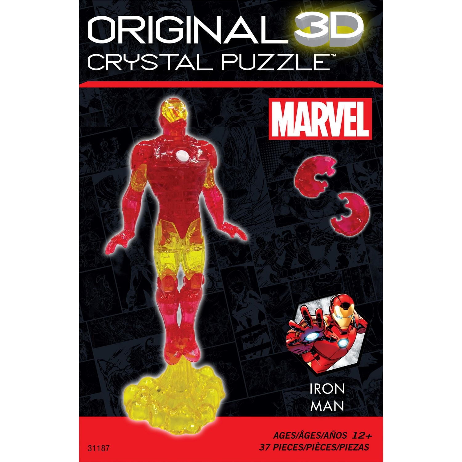 Puzzle en cristal 3D Iron Man Marvel