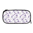 thumbnail image 5 of Uemuo Orchids Flowers Printed Pencil Pen Case, Portable Pencil Pouch with Zipper, Compact Stationery Bag Makeup Bag, Pencil Bag for Home Office, 5 of 9