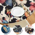 thumbnail image 4 of Pioneer Flower Floral Print Pattern Round Fitted Tablecloth with Elastic Edge,Dining Table Cover Waterproof,Outdoor Round Tablecloth for Camping,Dining,Indoor and Outdoor, 4 of 7