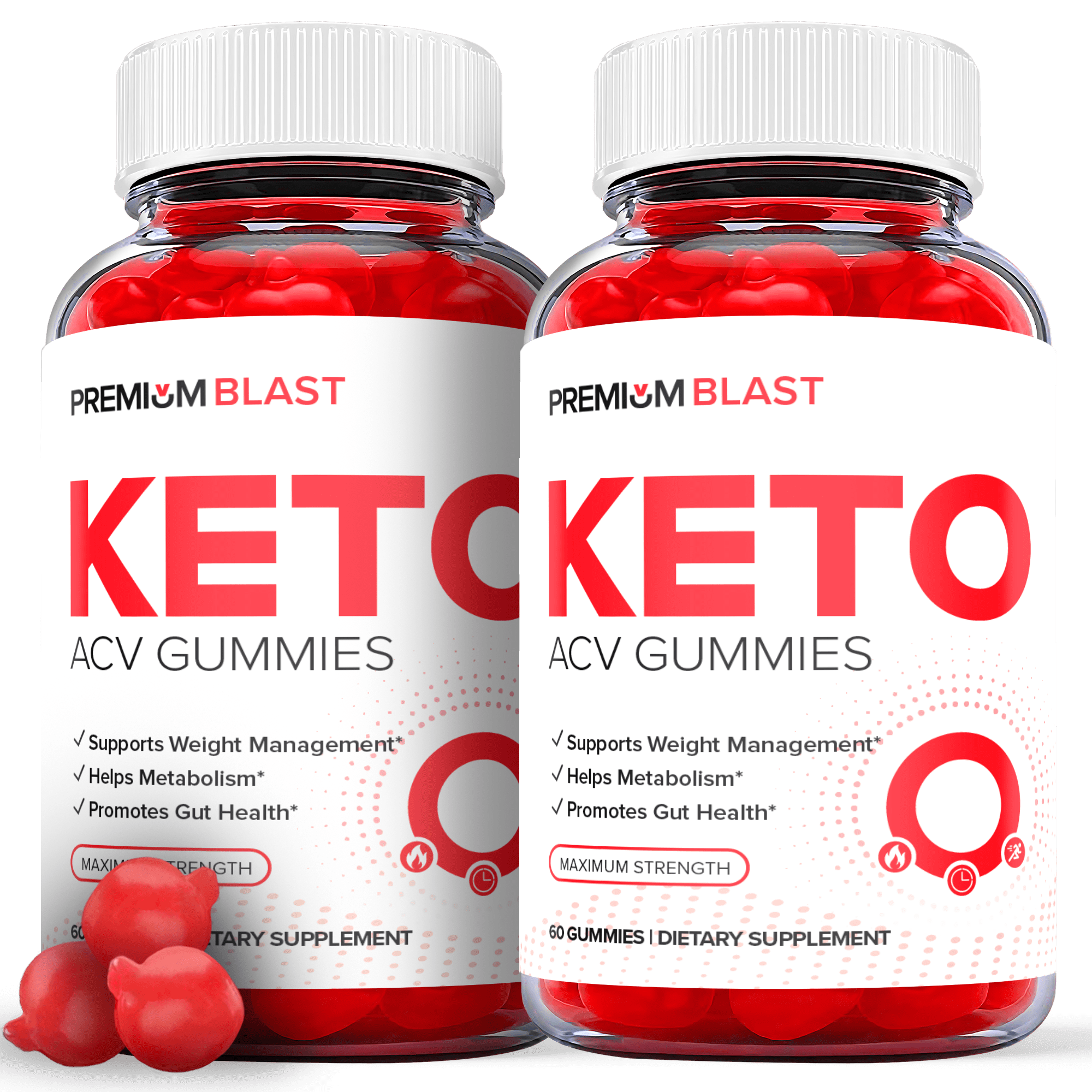 (2 Pack) Premium Blast Keto ACV Gummies Supplement for Weight Loss