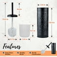 thumbnail image 4 of Autumn Alley Toilet Bowl Brush and Holder Bathroom Accessories, Bathroom Toilet Brush for Modern Farmhouse Bathroom Decor, Standing Rustic Toilet Bowl Brush with Holder, Bathroom Decor Sets, Black, 4 of 8