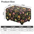 thumbnail image 7 of Xixirimido Colored Mushroom Grass Pattern Stretch Ottoman Cover Rectangle Footstool Slipcover Folding Storage Stool Protector Nonslip Footrest Ottoman Cover with Elastic Bottom,Small, 7 of 7