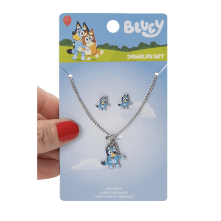 Bluey Jewelry Set Niecklace, Pair of Earings