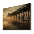 thumbnail image 2 of Designart "Pier Reflections Beach Photo IX" Nautical & Beach Print on Natural Pine Wood, 2 of 5