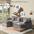 thumbnail image 5 of Bigsyy 3 - Seat Sectional Sofa Couch, Comfy Cloud Style, Deep Seat, Sleeper Function with Throw Pillows. Ideal for Adult - Occupied Living Rooms, Modern Design, Slate, 5 of 9