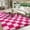 Pink and Rose, variant on Janvonne Fluffy Checkered Area Rugs for Bedroom,4x6ft Soft Non Skid Easy-care Shaggy Carpets for Living Room, Dorms,Children's Room,Home Decor Aesthetics,White and pink