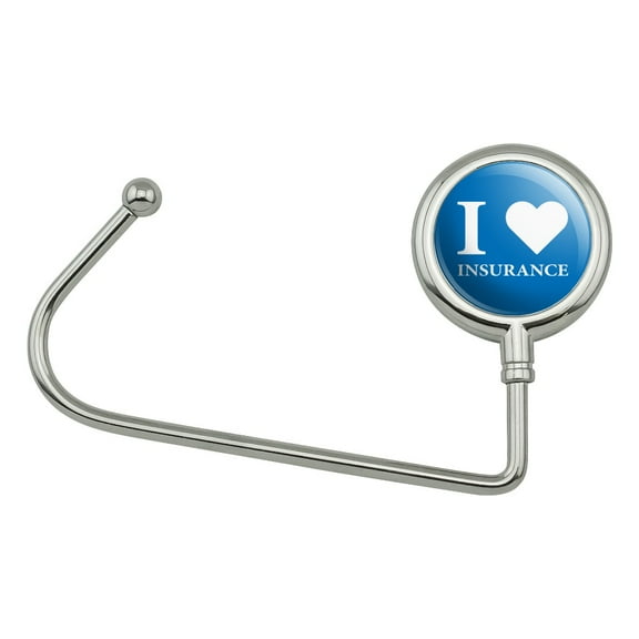 I Love Insurance Purse Bag Hanger Holder Hook