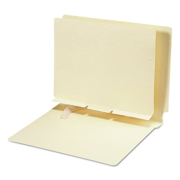 Smead 68021 Self-Adhesive Prepunched Folder Dividers with 1 Fastener - Letter, Manila (100/Box)