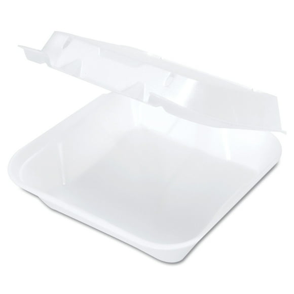 Genpak SN240 Snap It Foam Container, 8 1/4 x 8 x 3, White, 100 per Bag (Case of 2 Bags)