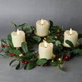 thumbnail image 6 of Rhytsing 2'' Ivory Flameless Votive Candles Real Wax Dripping Design, LED Faux Battery Operated Tealight Candles with Timer for Christmas Wreath - Set of 4, 6 of 8