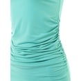 thumbnail image 4 of A2Y Women's Fitted Premium Fabric Side Ruched Sleeveless Top Baby Blue XL, 4 of 5