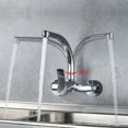 thumbnail image 2 of Wall-Mounted Kitchen Sink Mixer Tap, Single Lever Kitchen Tap, Chrome, Silver, 2 of 5