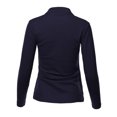 thumbnail image 3 of A2Y Women's Basic Casual Essentials 4-Button Junior-Fit PK Cotton Pique Polo Shirt Navy XL, 3 of 5