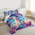 thumbnail image 3 of Feelyou Dreamy Cute Sheep Bedding Comforter Set for Teens, Outer Space Planet Twin Comforter Sets, Mystic Starry Sky Reversible Bedding Set, Super Cozy Room Decor, 2 Pieces, 3 of 8