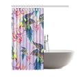 thumbnail image 2 of WOPOP Bright Birds On Branches With Flowers Shower Curtain Waterproof Fabric Bath Curtain 66x72 inches, 2 of 2