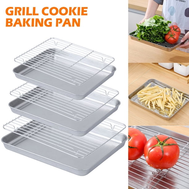 POINTERTECK Baking Sheet Racks Stainless Steel Baking Pan Cookie Sheet ...