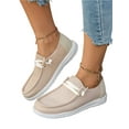 thumbnail image 1 of UKAP Zapatos De Lona Informales De Ancho Ancho Para Mujer Mocasines Transpirables Antideslizantes Planos De Verano, 1 of 5