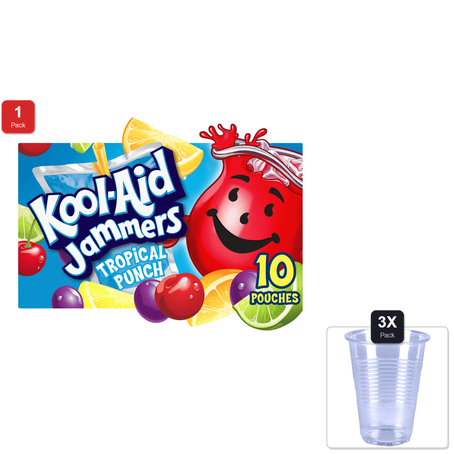 Kool-Aid Sour Jammers Snappin' Green Apple Kids Drink Juice Box