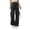 Black, variant on Cargo Pants Women Straight Leg Ruched Side Elastic Waist Trousers Casual Loose Outdoor Pants with Multi Pockets