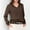Brown, variant on LEBONYARD Women's Fashion V-Neck Solid Colored Long Sleeve Soft Regular Pullover Sweaters Comfortable Warm Fitting Casual Ladies Sweaters