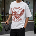 thumbnail image 5 of Men's 100% Cotton T-Shirt, Short Sleeve Crewneck Graphic Tee, Soft Breathable Casual Basic Shirt S-3XL, 5 of 7