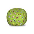 thumbnail image 1 of Nature Art Storage Toy Bag Chair, Animals Theme Colorful Little Birds on the Dotted Grass White Flowers Images, Stuffed Animal Organizer Washable Bag, Large Size, Multicolor, by Ambesonne, 1 of 3