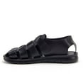 thumbnail image 2 of Jazamé Men's 69211 Closed Toe Covered Strap Adjustable Leather Fisherman Sandals, Black, 8, 2 of 4