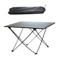 thumbnail image 3 of Mesa plegable para acampar al aire libre, escritorio para acampar, aleación de aluminio, resistente, pesca en Patio con bolsa de transporte, mesas de negro 68x46x40cm Sharpla Escritorio plegable, 3 of 8