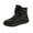 Black, variant on Kids Winter Snow Boots Boys Girls Barefoot Winter Boots with Wide Toe Box Slip Drop Sole Ankle Boot for Toddler Big Kid Hiking Outdoor Ankle Walking Boots (11-11.5 Years,White)