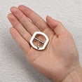 thumbnail image 4 of Uxcell 4Pack 0.75" Single Prong Belt Buckle Square Center Bar Buckles for Leather Craft, White Silver, 4 of 6