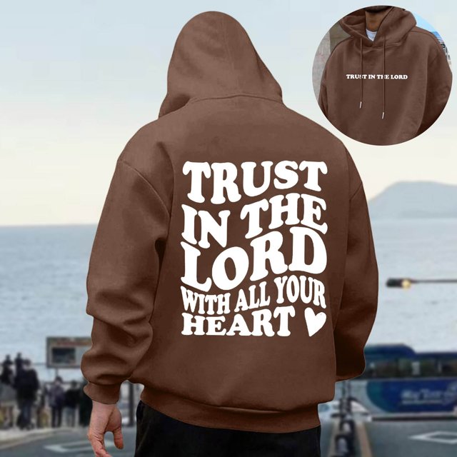 MHFRRA Sudadera con Capucha de Manga Larga para Hombre, Informal, Cómoda, con Forro, para Exteriores E Invierno Marrón