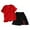 Red, variant on Tiweut 2 Piece Outfits for Boys Kids Toddler Baby Unisex Spring Summer Short Sleeve Crew Neck Sports Tshirt Shorts Relaxed Fit Boy's Clothes Suits 18-24 M