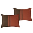 thumbnail image 5 of 7-Piece Southwestern Comforter Set – Burnt Orange & Brown with Tribal Diamond Embroidery – Soft Microfiber Bedding with OEKO-TEX Certification (Chiriga, King), 5 of 7