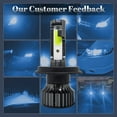 thumbnail image 6 of Ana 2PCS LED Headlight Bulbs H1 H3 H4 H7 H11 9005 9006 9V-36V 6000LM 36W 8000K Ice Blue Light Waterproof Auto Lamp Car Accessories, 6 of 8