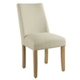 thumbnail image 2 of Fabric Upholstered Wooden Dining Chairs with Angled Curved Backrest, Beige, Set of Two, 2 of 5