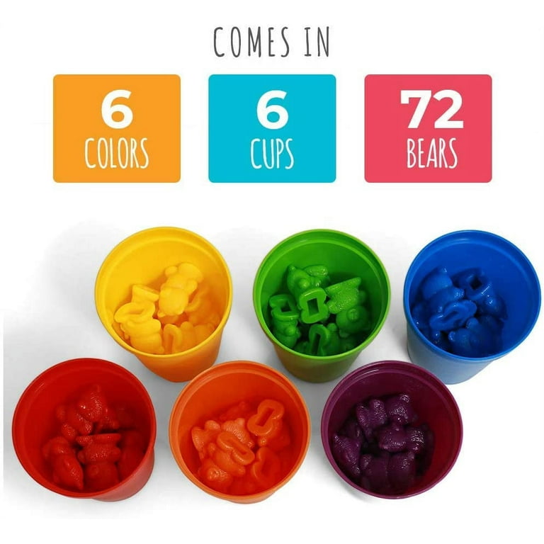 Moulty Counting Bears with Stacking Cups Montessori Educational